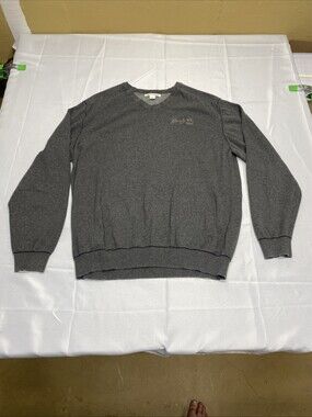 Cutter & Buck Leinenkugel's Beers Embroidered Gray V-Neck Sweater Size XL